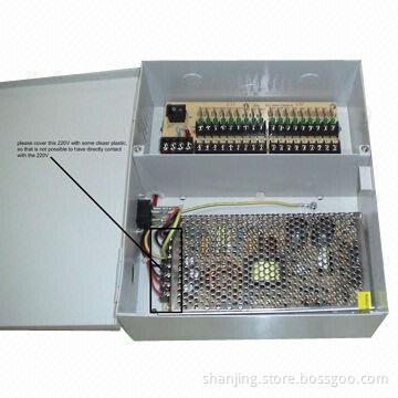 5-channel CCTV Camera Power Supply Box with Battery Backup with High-voltage Protection